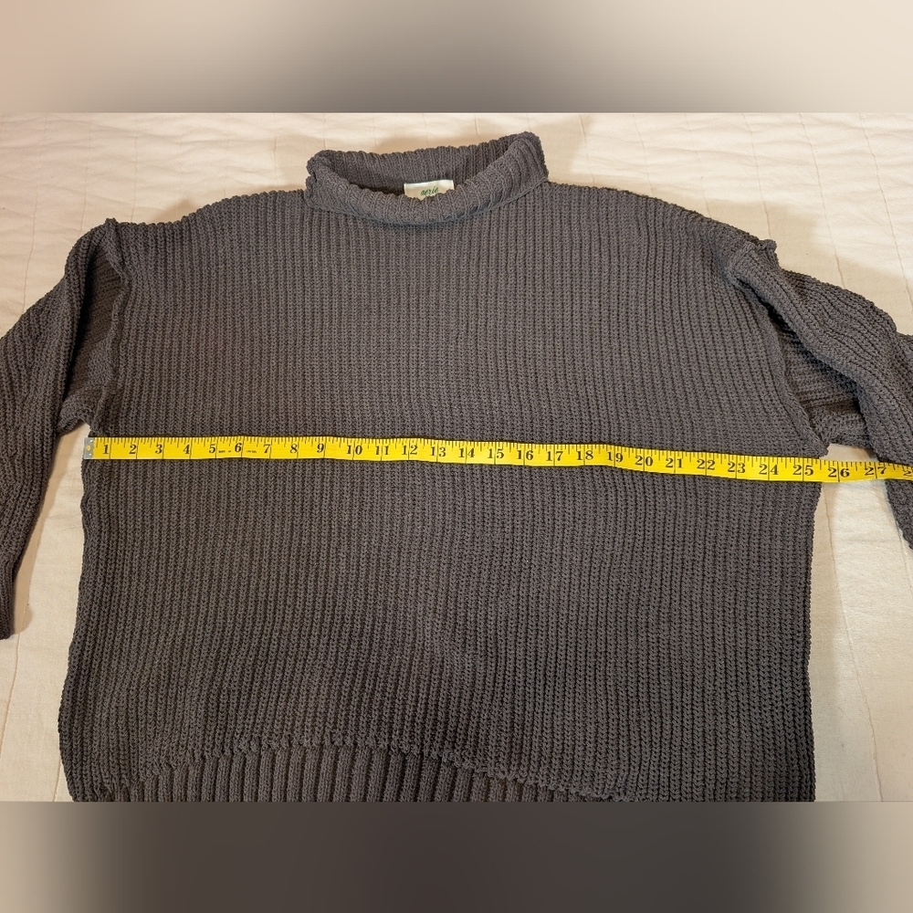 Aerie Oversized Chocolate Brown Knit Sweater, Women's Size XS - Picture 5 of 8